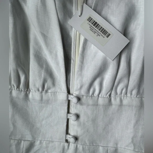 NWT Maribel Linen Dress in White - Picture 7 of 12